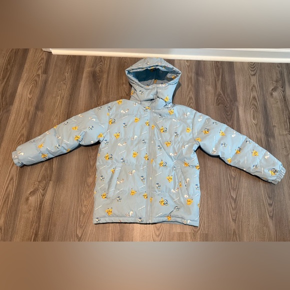 China’s Yaya Pokémon sz 160/80 Small Pikachu Pachirisu Down Puffer Coat Jacket - Picture 1 of 13